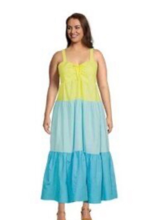 Terra & Sky Dresses & Skirts - Terra & Sky Colorblock Tiered Maxi Dress